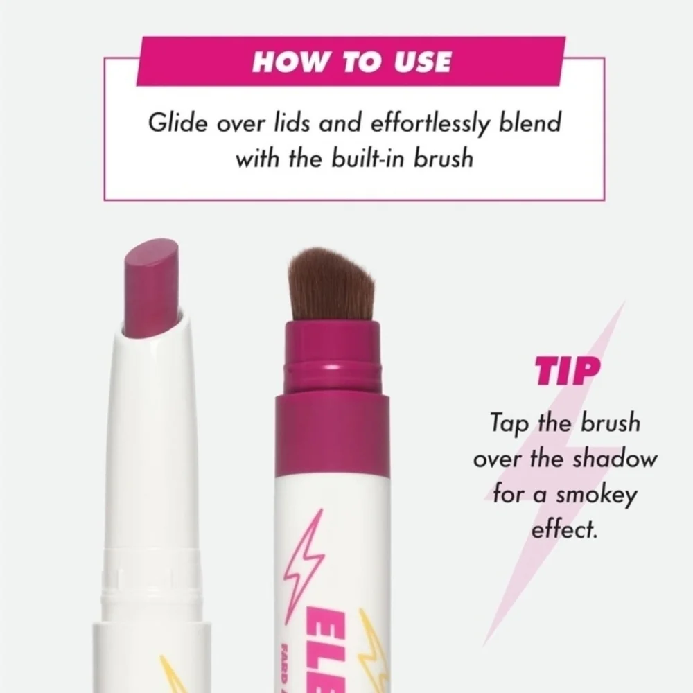 Lime Crime Electric Slide Eyeshadow & Brush Stick Shade As If 1.2g NIB